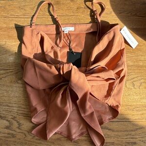 VETTA Capsule NWT Convertible Bandana Tank in Clay XS NEW